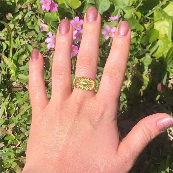 New! “Cleopatra” Gold Ring - Picture 4 of 6